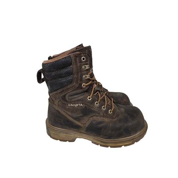 DAKOTA Men's 8517 Quad Comfort 8 Inch Steel Toe Composite Plate Work Boots 8W - Picture 2 of 7